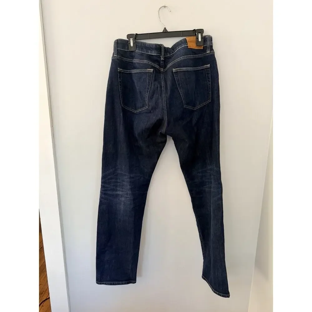 Flint and Tinder Straight Fit Jeans Dark Wash 31x32 Stretch Denim